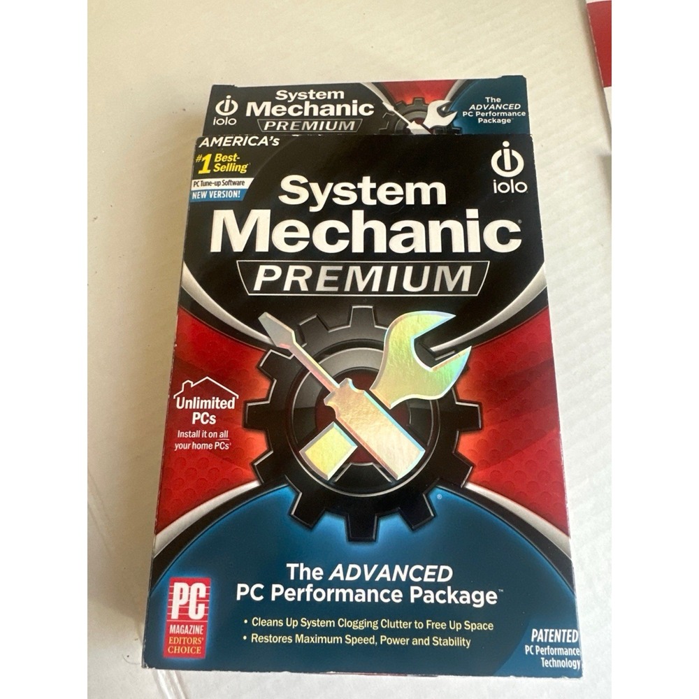 iolo System Mechanic Premium Software CD Box Manuals with Activation Key